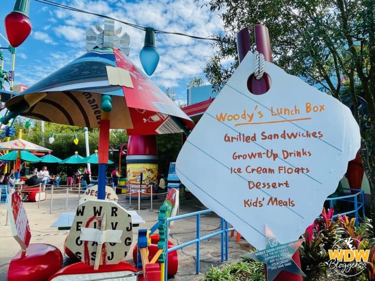 Woody's Lunchbox Menu at Disney's Hollywood Studios