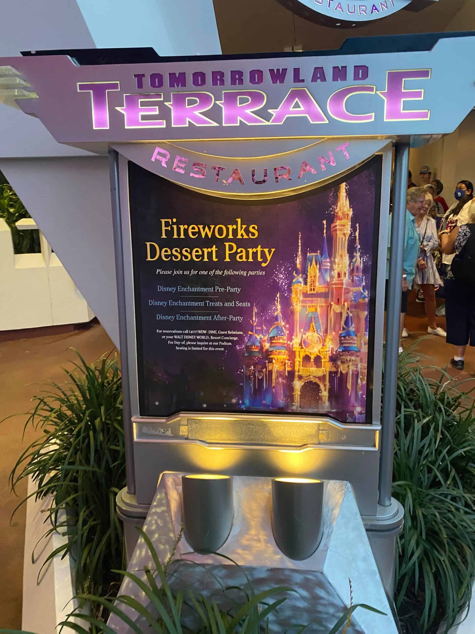 Disney-Enchantment-Fireworks-Pre-Party-Tomorrowland-Terrace-Dessert-Sign-scaled